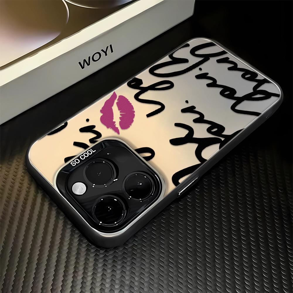 Fashion English Case For Iphone 16 15 14 13 12 11 Pro Max Cover For Iphone 17 Pro Max Funda Coque Bumber Shell 16E 15 14 Case