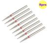 8pcs Diamond Nail Drill Bits Set Cuticle Cleaner Bit for Acrylic Nail Gel Removing Milling Cutter Manicure Machine Accessories