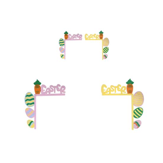 Пасхальный декор для угла двери, украшение на дверь в виде моркови, разноцветное угловое украшение для окон, стен, весенний праздничный декор для дома в фермерском доме