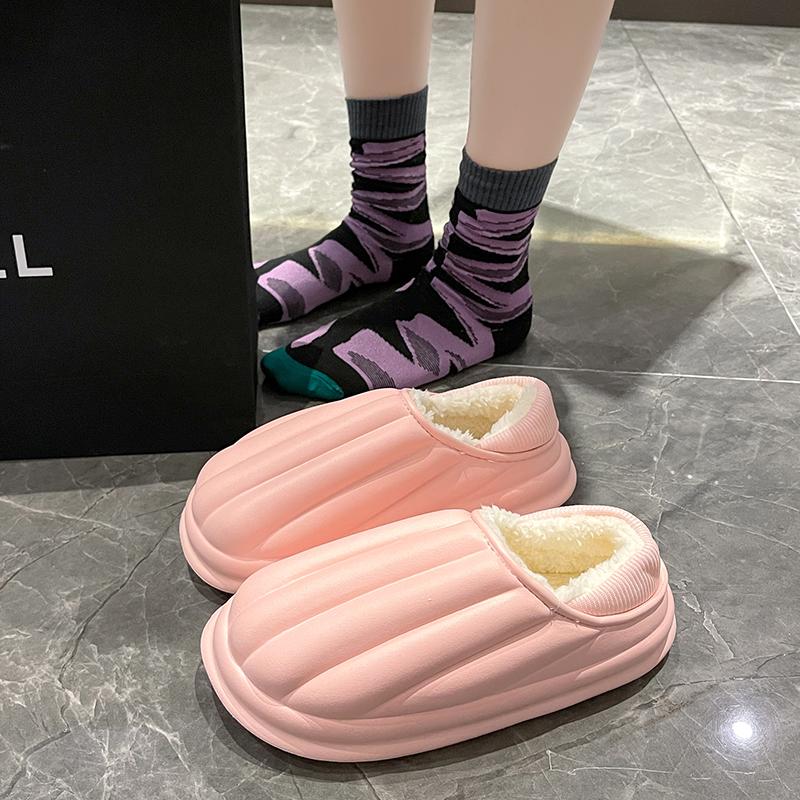 Модные тапочки, легкие, повседневные, на гибкой платформе, для пар, хлопковая обувь плюс бархат, сохраняющая тепло, модная, универсальная, рекомендуемая для активного отдыха