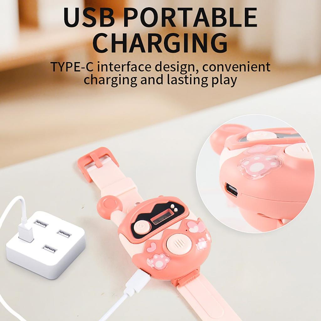 Rechargeable Children's Walkie Talkie, Handheld Walkie Talkie With Wearable Lanyard And Wrist, Gifts For Girls And Children's Birthdays/Christmas Toys