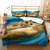 Комплект постельного белья с изображением морских животных, милый кавайный пододеяльник, размер King Queen Double для детей, мальчиков, девочек, подростков, комплект постельного белья