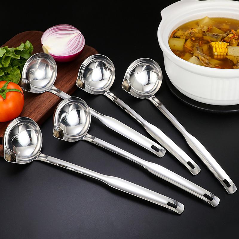 Stainless Steel Colander Spoon Soup Colander Kitchen Gravy Oil Soup Fat Separato