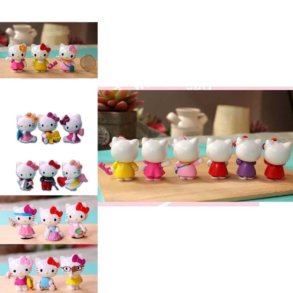 Очаровательный набор из 6 шт. Хелло Китти Куроми Sanrio Милые Куклы Аксессуары Для Коллекционеров