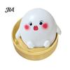 Hand Exercise Ball Cartoon Steamed Bun Squeeze Toy with Steamer, Stress Relief Dough Palm Sized Sensory Fidget Toy, Anti-Anxiety