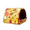 Cartoon Pattern Warm Comfortable Large Space Guinea Pig Bed House Hideout for Small