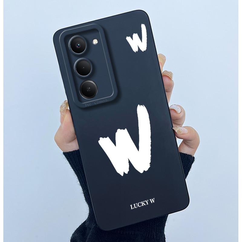 For Xiaomi Redmi 15 5G Cover Case Cute Initial Letters Couple Silicone Soft Matte Phone Bumper for REDMI15 5G Shockproof Casing