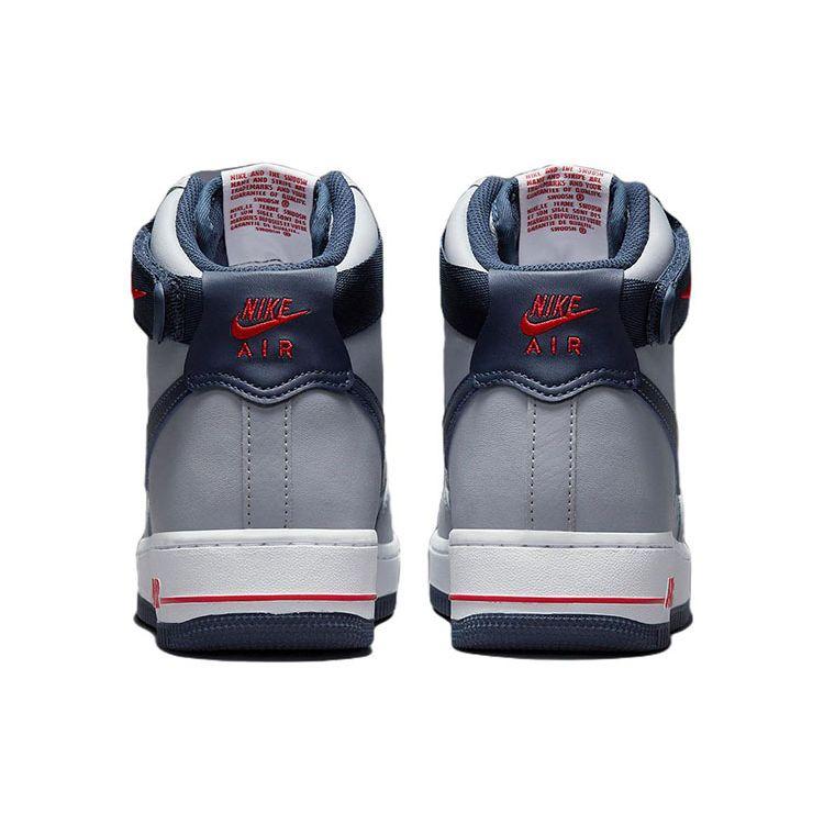 Nike Женские кроссовки Air Force 1 High New England Patriots серые, волчьи-серые, темно-синие, DZ7338-001