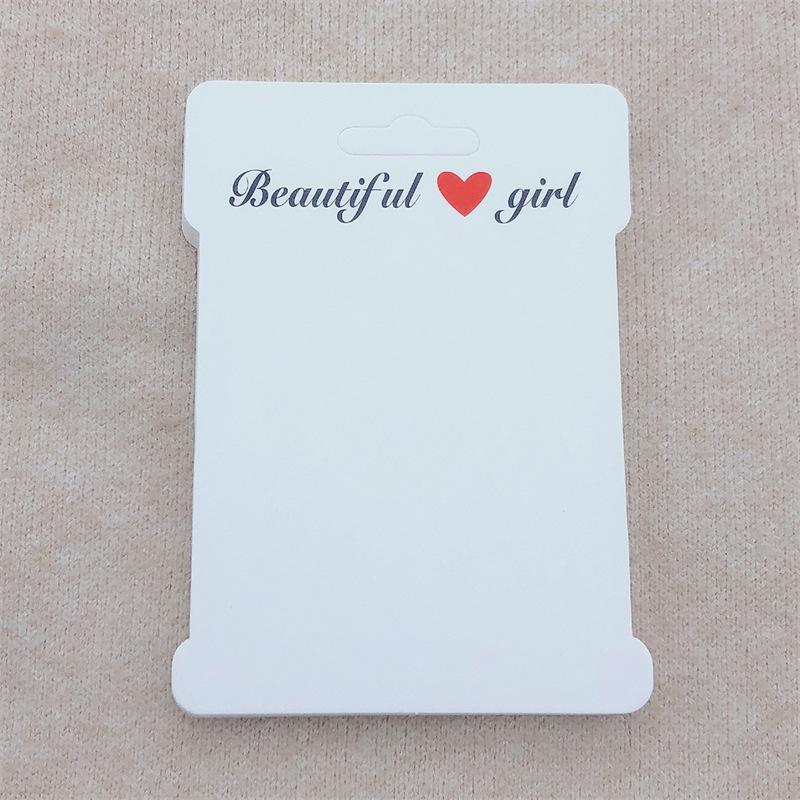 50Pcs Hair Rings Paper Cards Headband Display Retail Label Hair Accessories Packing Tag Hair Rope Headwear Packing Label