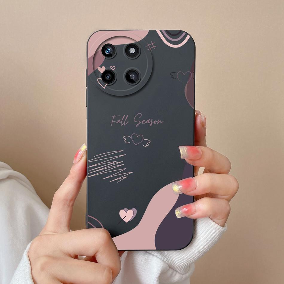 Для OPPO Realme 11 4G Чехлы для телефона Модный корпус Мягкий жидкий силикон Защита камеры Задняя крышка Для Realme11 Противоударный Funda