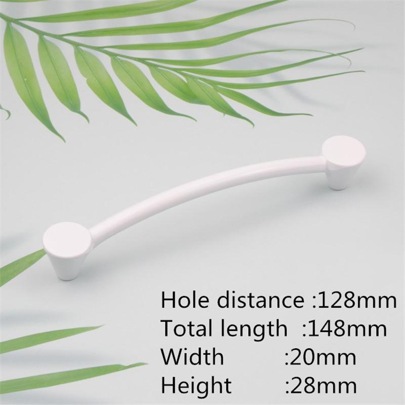 KK&FING 1PC Modern White Aluminum Furniture Handle European Stripe Kitchen Wardrobe Shoebox Door pulls Home Improvement