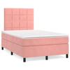 Cadre de lit avec matelas - Maison Exclusive - Rose velours - Sommier à lattes - Matelas 120x190 cm