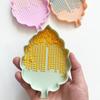 3Pcs Leaves-Shaped Diamond Painting Drill Tray Cross Stitch Tools Beading Plates  Nail Art