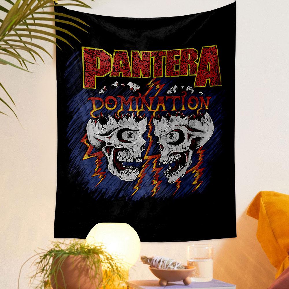 Pantera Domination Tapestry Wall Hanging, Groove Metal Band, Wall Decor for Bedroom Living Room Dorm