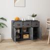 820149 vidaXL Buffet Grey 100x40x75 Cm Solid Pine Wood