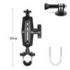 Motorcycle Bicycle Handlebar Bracket Clip for Insta360 X5 X4 X3 GoPro 12 11 10 9 Selfie Stick Monopod Mount Handlebar Base Clip
