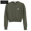 Khaki Anagram Embroidered Crew Neck Knit Tops XS khakiUsed