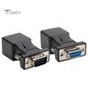 2Pcs 9 Pin Serial Port DB9 RS232 Male Female To RJ45 Cat5e/6 Ethernet Adapter