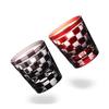 Takumibifu Dinner Luxe Kiriko Pair Rock Glass Cup 85xH90mm 260cc Ichimatsu Purple & Red Koga PNO.33