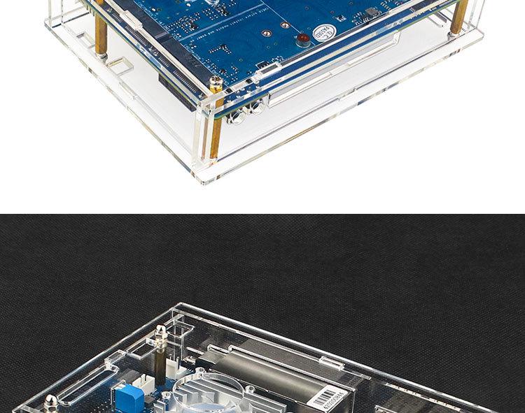 Роутерная плата Banana Pi R4 с акриловым корпусом и регулируемым вентиляторным радиатором