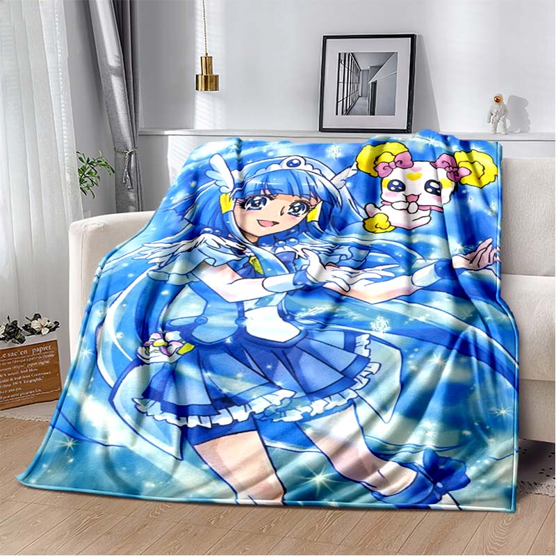 This 3D printed Pretty Cure soft plush blanket is made of flannel and is suitable for use in living rooms, bedrooms, beds, sofas