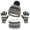 Kids Winter 3-Piece Set Warm Scarf Hat Gloves 6-10 Years