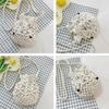 Summer New Water Bucket Bag Korean Version Beach Grass Woven Bag Hollow Woven Shoulder Bag Crossbody Bag Small Bag Girl MIT