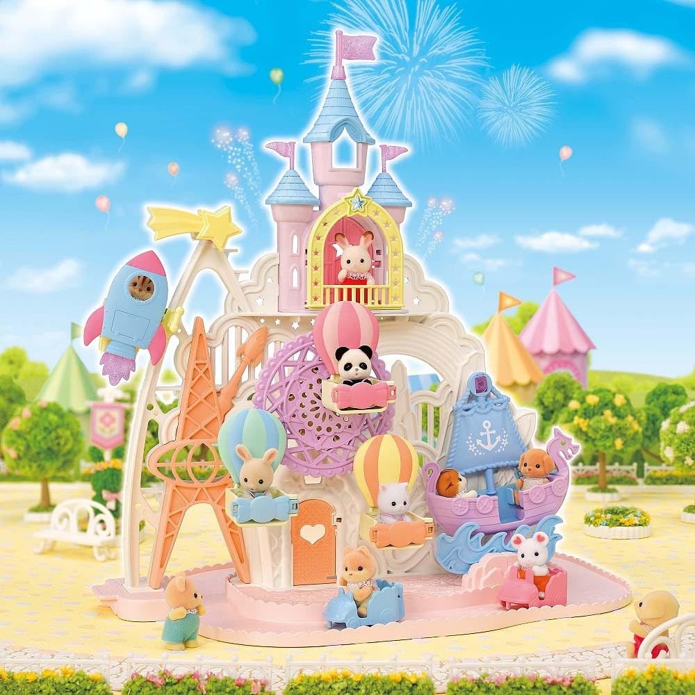 Sylvanian Families Парк развлечений Мечтательный летающий парк развлечений Сертифицирован ST Mark Возраст 3+ Кукла-домик Игрушка EPOCH Ko-66