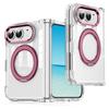 360 Rotating Magnetic Kickstand Skin Feel Clear Case for IPhone Ultra 18 Fold Wide Shockproof for Magsafe Metal Button Cover
