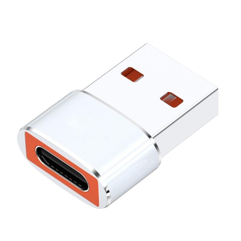 Металлический USB-адаптер на Type C OTG Простая установка Plug and Play Для мобильных устройств и ПК Быстрая передача файлов 480 Мбит/с