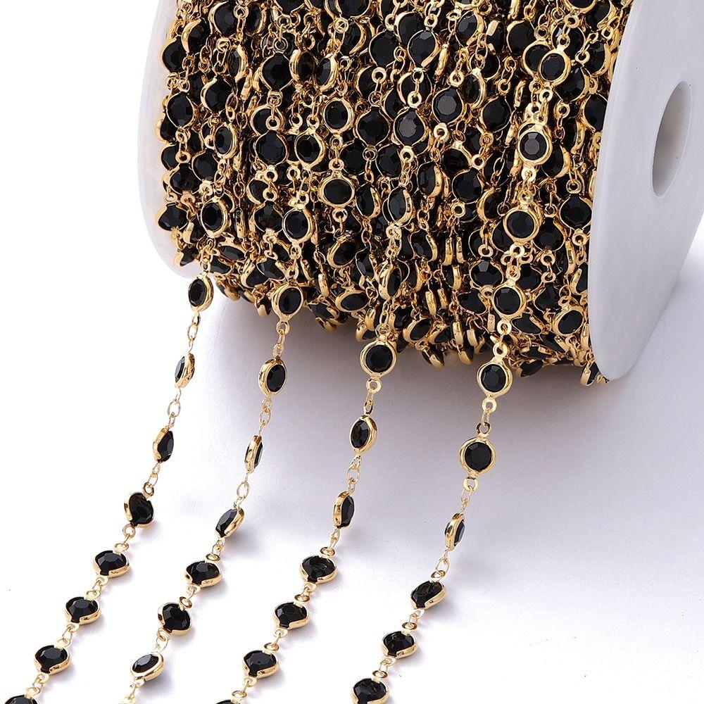 Shiny Necklace Chain Crystal Beads Beaded Making 1Meter Crystal Beads Chains