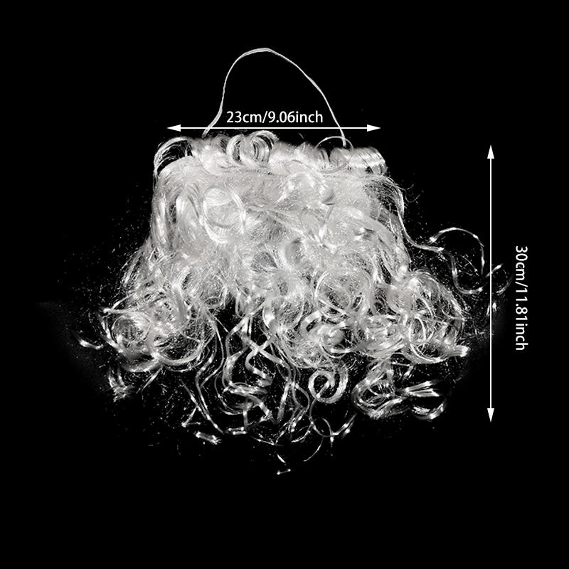 Борода Санта-Клауса Рождественская Имитированная Борода Белая Борода Декоративный Рождественский Косплей Костюм Реквизит Принадлежности для Украшения Рождественской Вечеринки