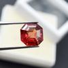 Natural Orange Sapphire Loose Gemstone Square Cut 9.95 ct September Birthstone for Gem Collections