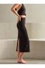 Women's Style Big Size Skirt Plus Size Modal Slit Pencil Skirt