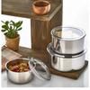 Контейнер для хранения из нержавеющей стали Karat 12-14-16 см, вакуумная крышка Dijonay, 3 шт.