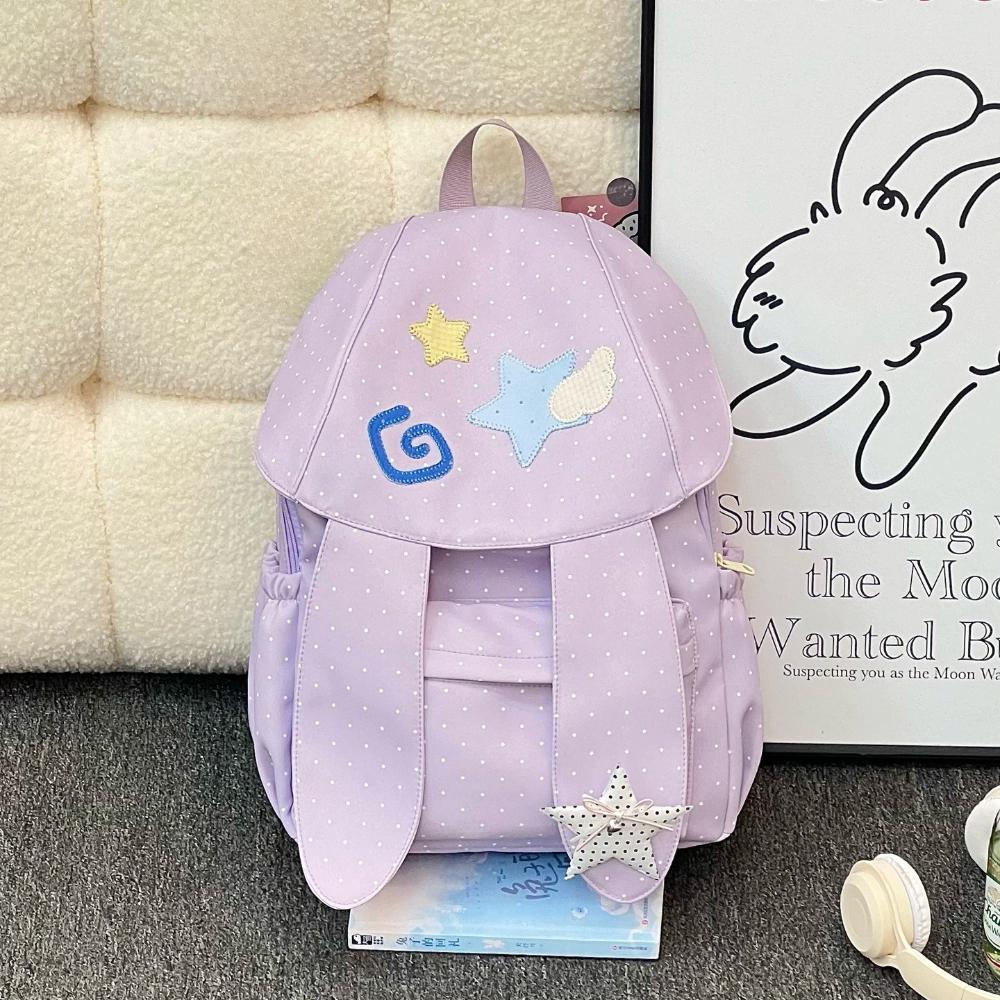 Сумка с кроличьими ушками в горошек Милая Свежая Mochila Студенческая Mochilas Mujer 2026 Новые Рюкзаки Рюкзак для Подростков Девочек Bolsas Feminina