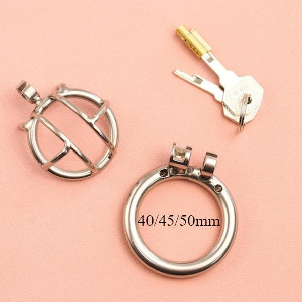 Small Chastity Lock Cock Ring Cage for Male