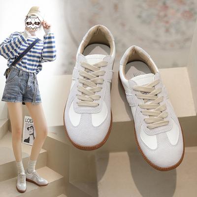 Мода Новейшая Горячая Распродажа Кроссовки Женские На шнуровке Круглый носок Плоская подошва Замшевая кожа Пэчворк Уличные Беговые Кроссовки Повседневная Спортивная обувь