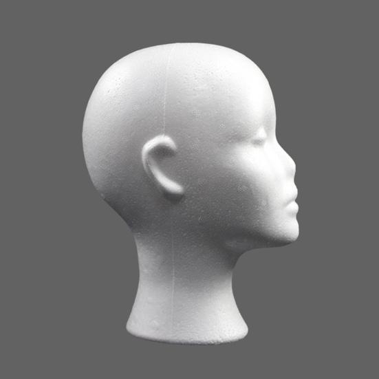 Foam Wig Head Tall Female Mannequin Hairpieces Display Holder Hats Sunglasses