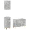 3 Piece Bathroom Cabinet System ARNHEM Concrete Grey