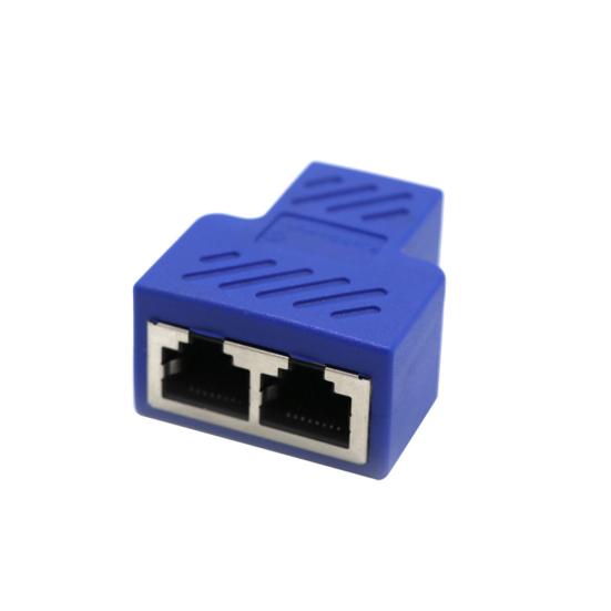 1 To 2 Ports CAT5/6/7 RJ45 Dual Female Splitter LAN Network Internet Adapter