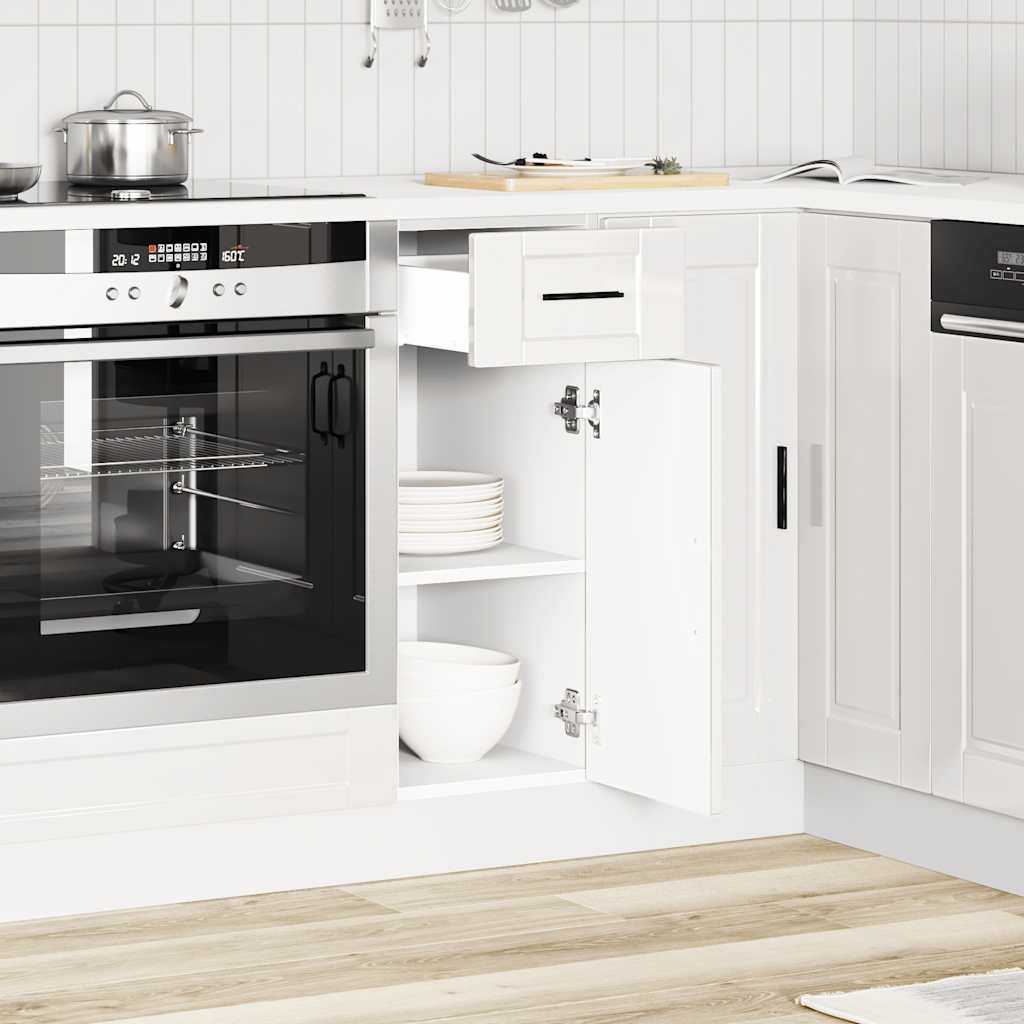 Porto Kitchen Base Cabinet High Gloss White Particleboard