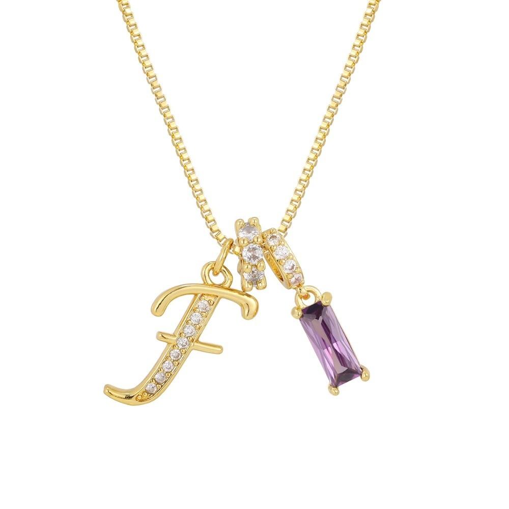 Adjustable Letter Jewelry Hypoallergenic Shiny Zircon Embedded Geometric Pendant Necklace Geometric Design Dopamine Style