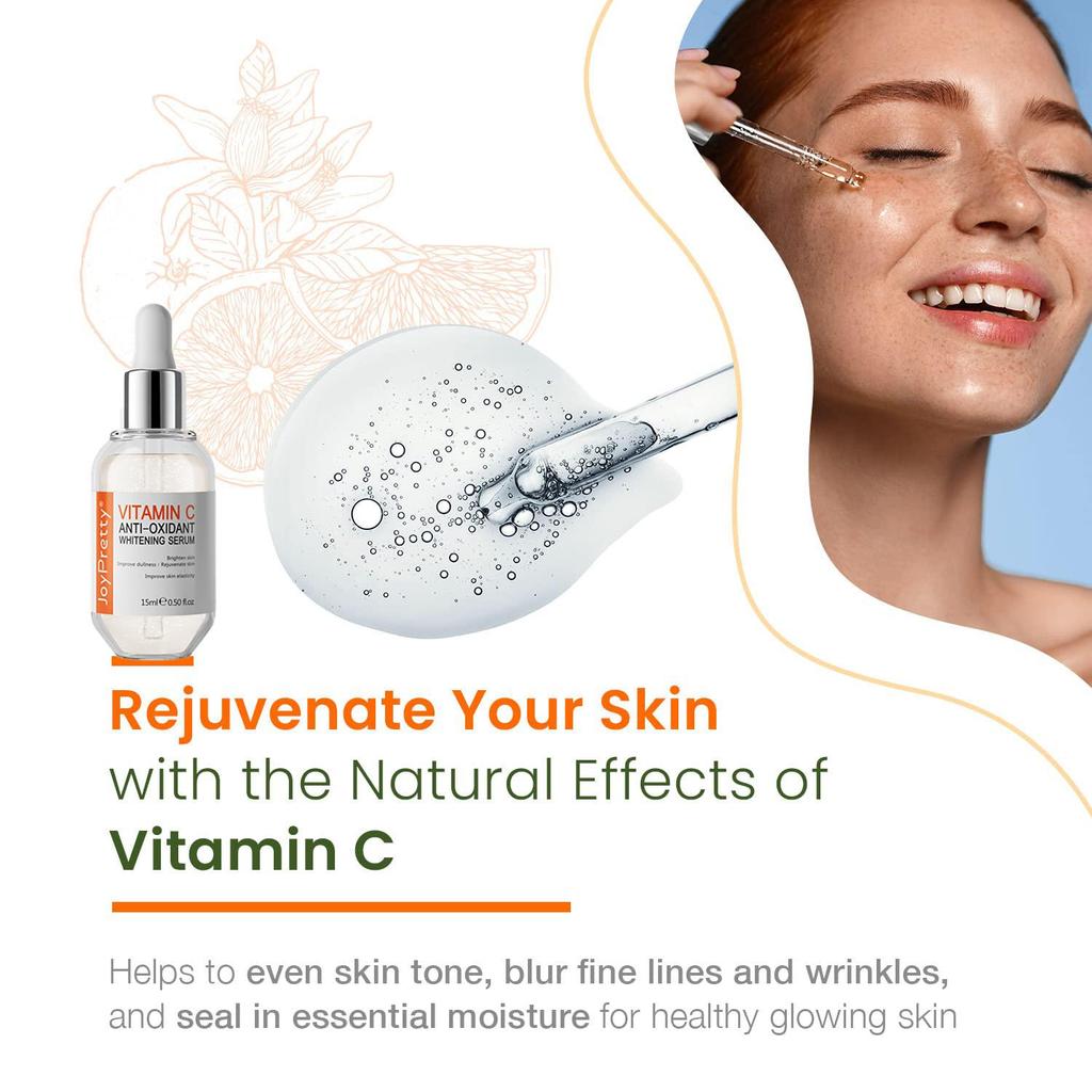 JoyPretty Сыворотка для лица VC отбеливающая ретинол морщины чайное дерево лечение акне для темной кожи лица корейские средства по уходу за кожей