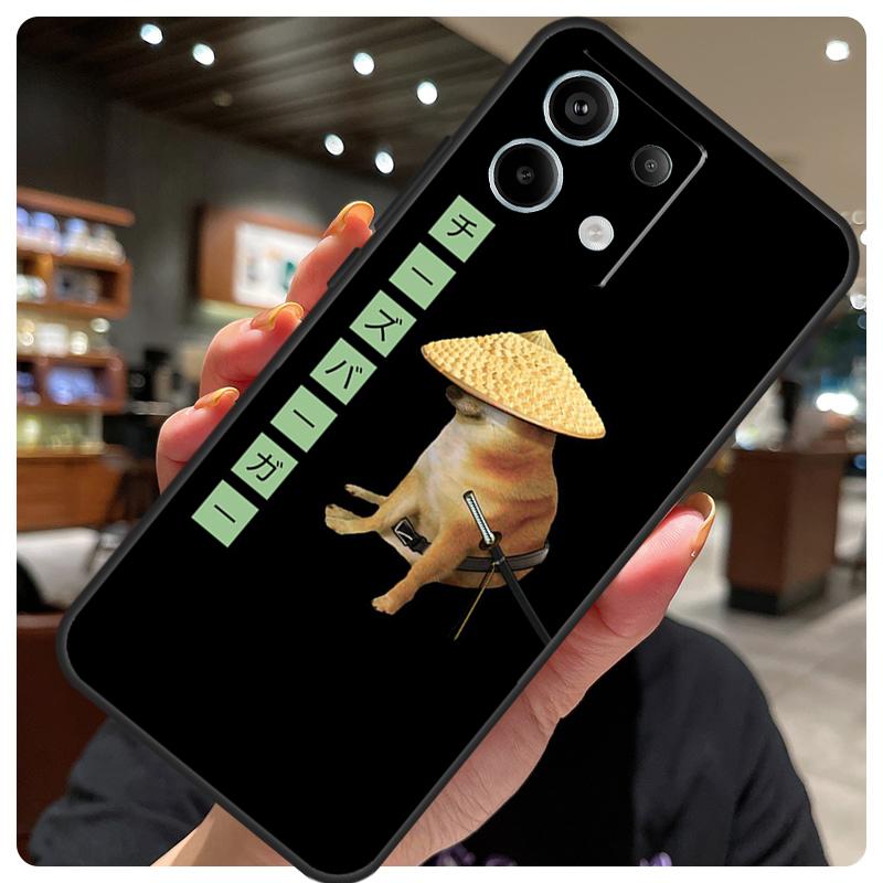 Смешной чехол с собакой Cheems Doge для Xiaomi Redmi Note 13 12 9 10 11 14 15 Pro Plus Чехол для Redmi 14C 10C 12C 13C 15 C