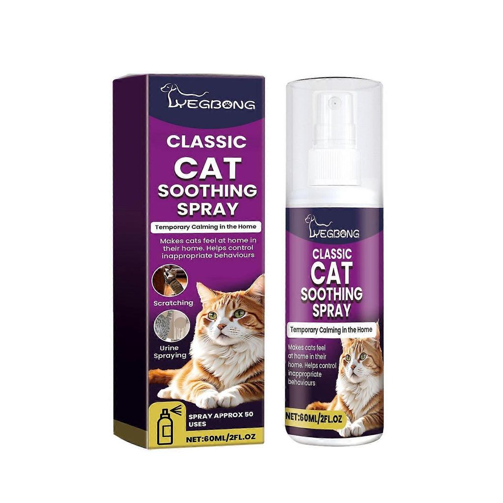 Yegbong Pet Cat Mood Soothing Spray, Anti-Scratching And Random Urination Behavior Gentle Ingredient Care Spray