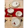 Gold Lux Ceramic Wishing Tree 24 Piece Dinner Set For 6 Persons