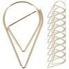 10Pcs Dripping Shaped Paper Clips Metal Clip Office Desk Accessories Decorative Bills Clamp Small Steel Pin for File and Note