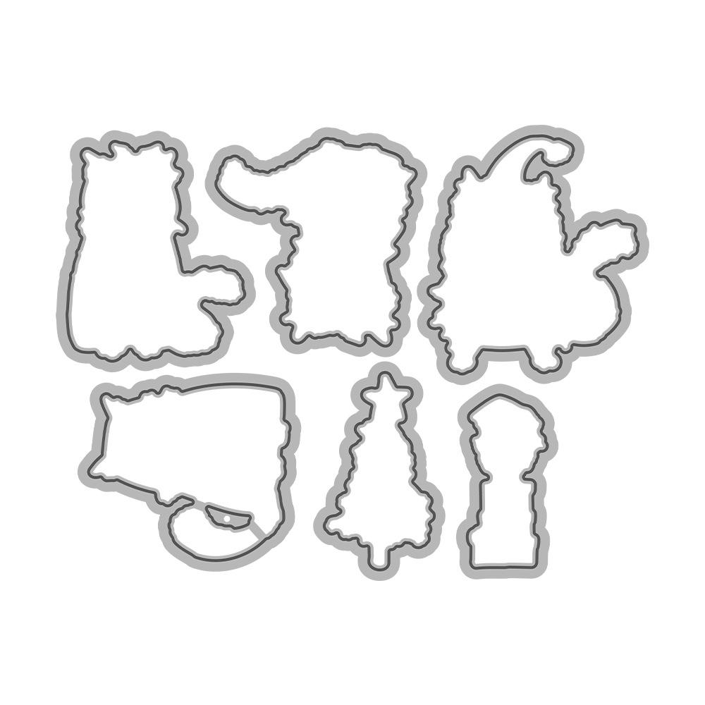 Рождественский Мяу Прозрачный Силиконовый Штамп-Планер и Стальной Штамп для Тиснения для Открыток Ручной Работы