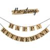 Kraft Happy Retirement Banner – No DIY Required, Classy Retirement Decorations Paper Bunting Party Supplies Banner Sign